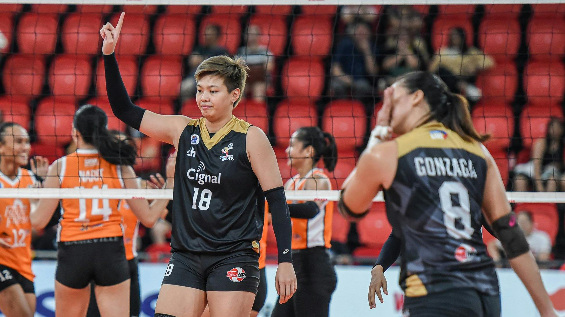 ‘Pumukpok talaga kami’: Riri Meneses bares mindset after lost set fires up Cignal in win vs Farm Fresh